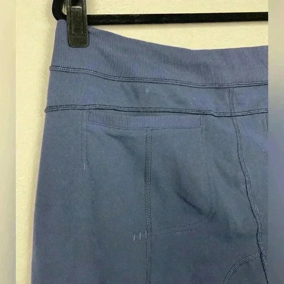 LULULEMON Women's 10 Navy Blue Jogger High Rise Sweatpants Pockets Pleat Front - Picture 10 of 12